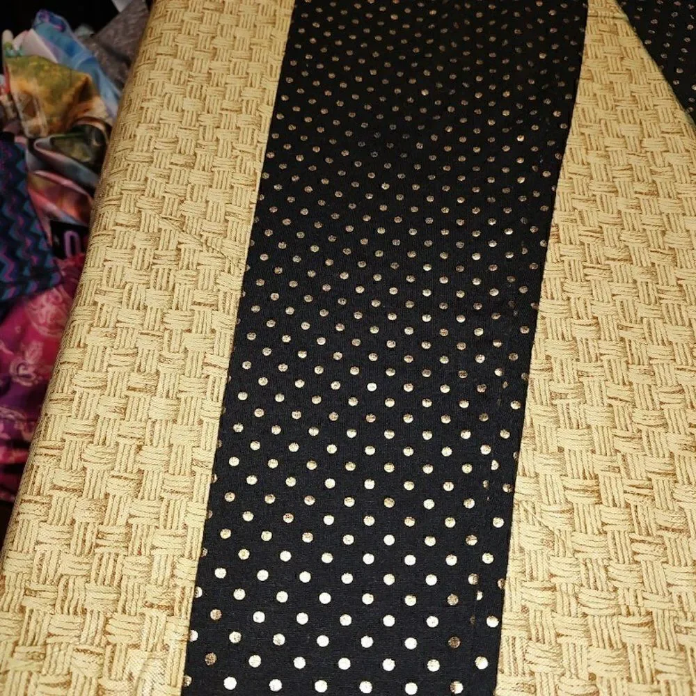 Justice Black Gold Polka Dot Leggings Size Girl's 14